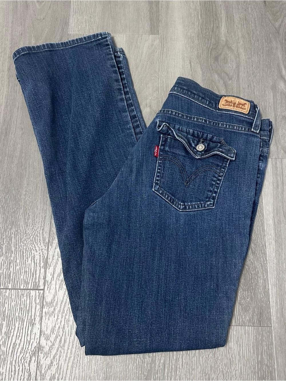 Levi's 515 Bootcut Women's Classic Medium/ Dark Blue Denim Jeans Size W28